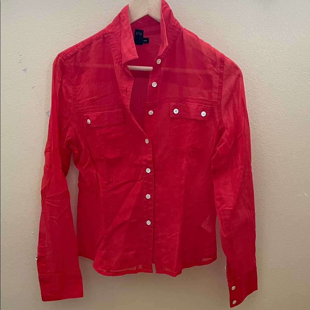 Club Monaco Vibrant Red Shirt